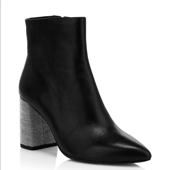 NEW Alice + Olivia Delanie chain heel bootie 7.5 - Picture 1 of 10